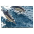 thumbnail image 1 of Dolphin Ceramic Tile Mural Kitchen Backsplash Bathroom Shower, 402811-M64, 1 of 3