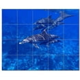 thumbnail image 1 of Dolphin Ceramic Tile Mural Kitchen Backsplash Bathroom Shower, 402824-XL54, 1 of 3