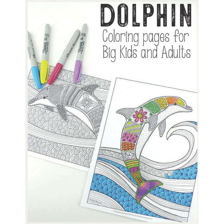 Coloring Books For Teens Relaxation: Dolphins & More: Advanced Ocean  Coloring Pages for Teenagers, Tweens, Older Kids, Boys & Girls, Underwater  Ocean (Paperback)