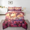Dolphin Comforter Set Love Heart Shaped Rose Bedding Comforter Sets