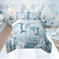 thumbnail image 1 of Dolphin Comforter Set Teal Blue Ocean Beach Coastal Bedding Comforter Sets Full,Starfish Octopus Tentacles Quilt Underwater Creature Coral Duvet Insert,Kawaii Fish Room Decor, 1 of 5