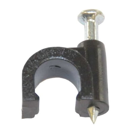 Cable Staple, RG-59 Coaxial Cable Use Type, 1/4 in Size, Black DCC-59B
