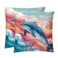 thumbnail image 1 of Dolphin Covers Set of 2 with Velvet Fabric and Unique Patterns for 16x16, 18x18, 20x20 Inch Throw Pillow Inserts, Throw Pillows, Throw Pillow - for Any Occasion, 1 of 1