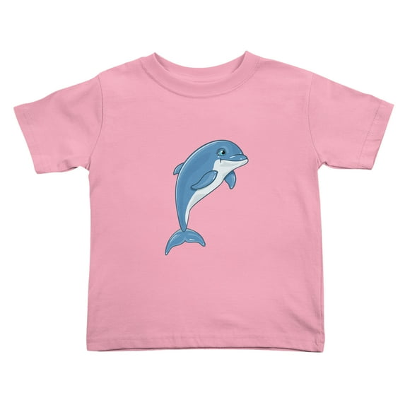Dolphin Cute Toddler T-Shirts for Boys Girls (Pink, 3T)