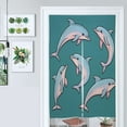 thumbnail image 1 of Dolphin Dark Blue Background Door Curtain Nordic Living Room DoorCurtain Porch Partition Curtain Kitchen Rative Half Curtain, 1 of 4