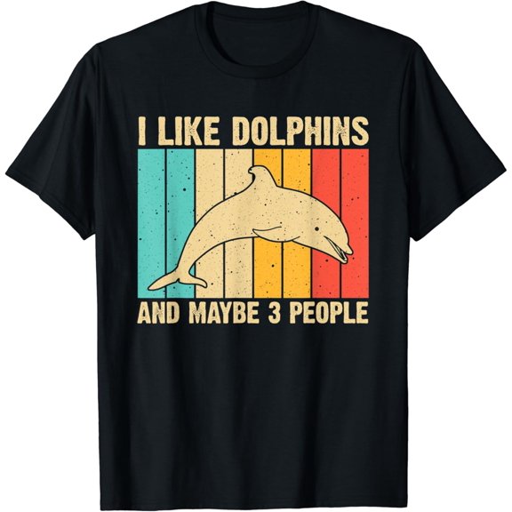 Dolphin Design For Men Women Dolphin Lover Beluga Fish Version Three T-Shirt