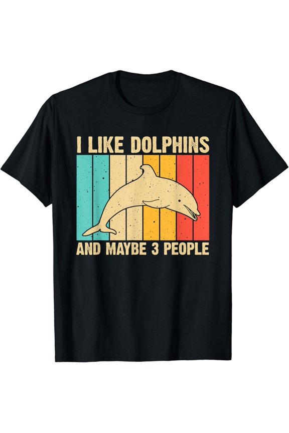 Dolphin Design For Men Women Dolphin Lover Beluga Fish Version Three T-Shirt