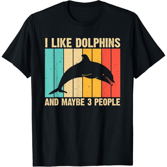 Dolphin Design For Men Women Dolphin Lover Beluga Fish Version Two T-Shirt