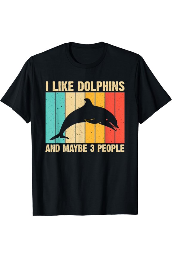 Dolphin Design For Men Women Dolphin Lover Beluga Fish Version Two T-Shirt