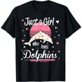 thumbnail image 1 of Dolphin Design, Just A Girl Who Loves Dolphins T-Shirt, 1 of 3
