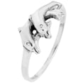 thumbnail image 1 of Dolphin Duo Sterling Silver Ring - 9, 1 of 1