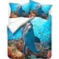 thumbnail image 1 of Dolphin Duvet Cover Set,Bedding Set for Kids and Adult, Home Decor, King Size, 1 of 4