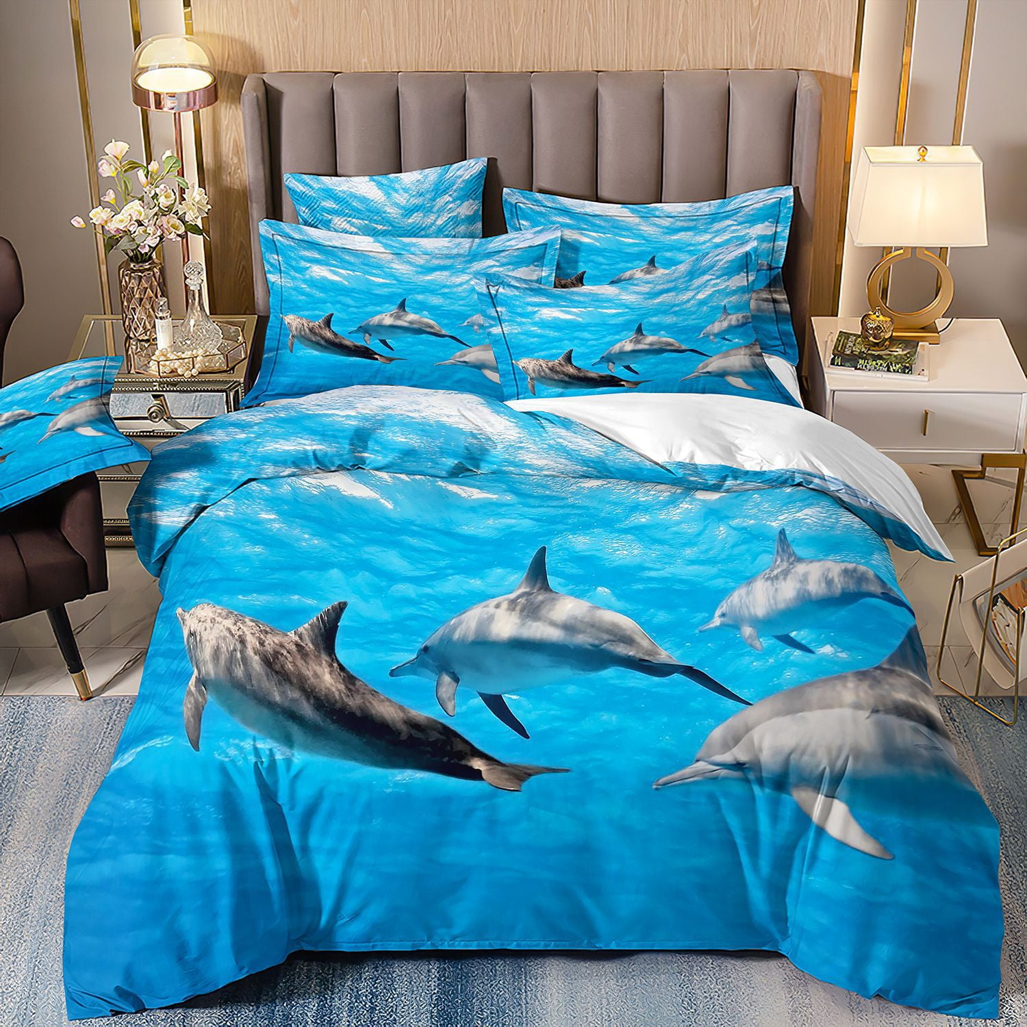 Dolphin Duvet Cover Set Twin Full Queen King Size Comforter Cover for ...