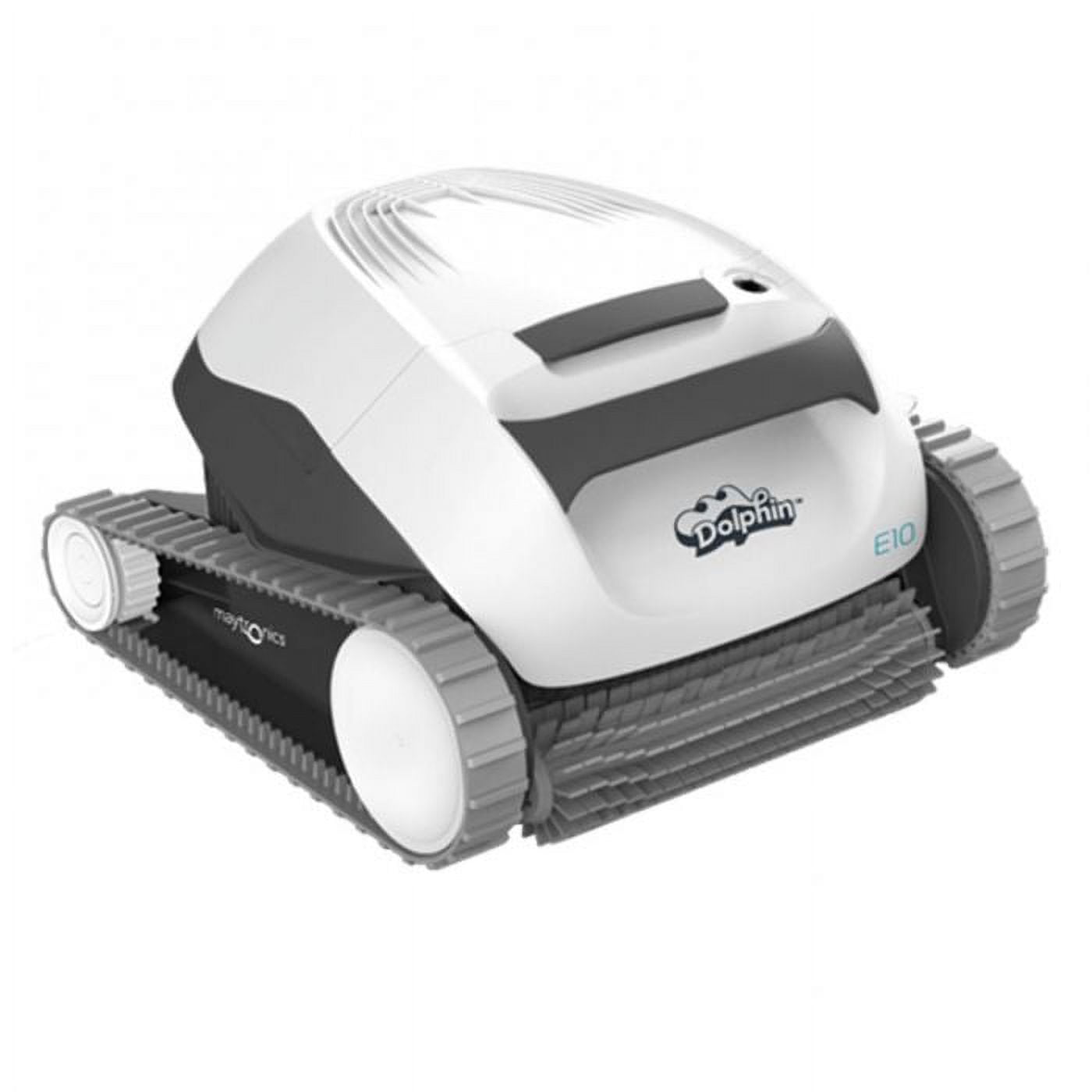 Dolphin E10 Robotic Pool VACUUM Cleaner - Ideal for Above Ground Swimming Pools up to 30 Feet - Powerful Suction to Pick up Small Debris - Easy to Clean Top Load Filter Basket