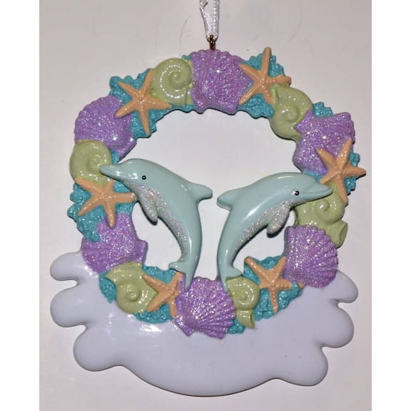 Dolphin Family 2 Personalized Christmas Ornament DO-IT-YOURSELF