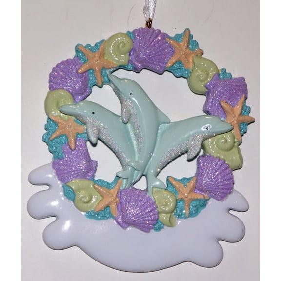 Dolphin Family 3 Personalized Christmas Ornament DO-IT-YOURSELF