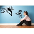 thumbnail image 1 of Dolphin Family Friends Sea Ocean Water Animal Wall Sticker Art Decal for Girls Boys Kids Room Bedroom Nursery Kindergarten House Fun Home Decor Stickers Wall Art Vinyl Decoration Size (8x10 inch), 1 of 3