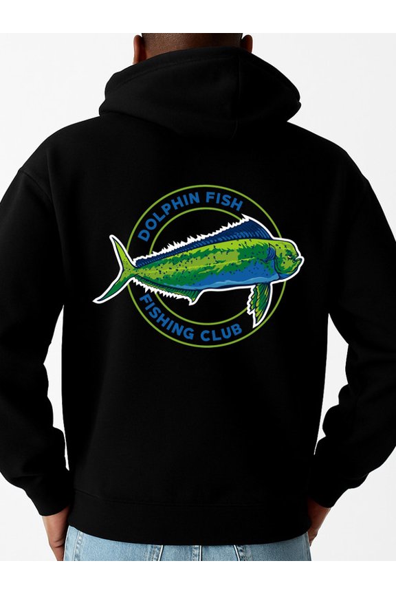 Dolphin Fish Club sweatshirt men long sleeve black Everyday & Formal Wear comfortable Vintage Unisex Shirt Graphic Tee tshirts