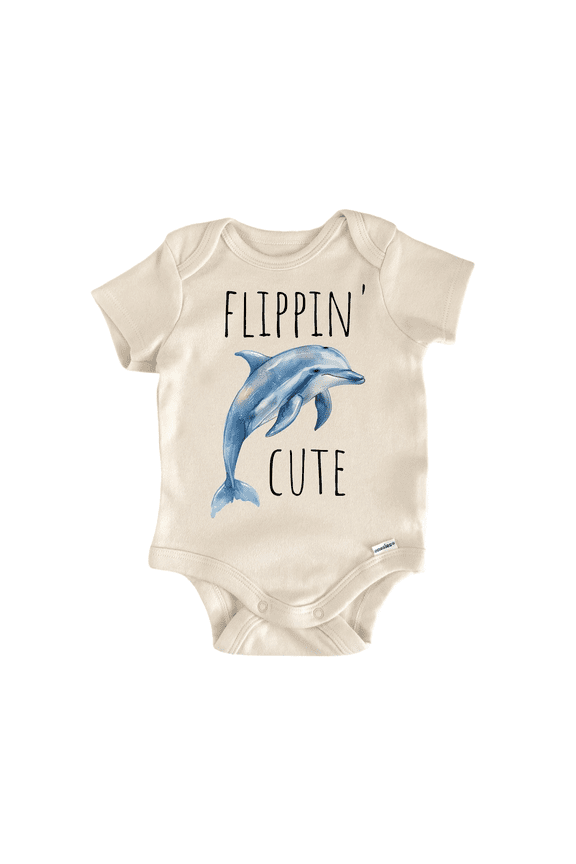 Dolphin Flippin Newborn Baby Bodysuit
