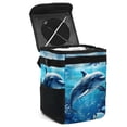 thumbnail image 1 of Dolphin Foldable Car Garbage Can with Lid, Leak-Proof, Hanging Storage Bag - Car Trash Bin, Mini Trash Can, 1 of 6