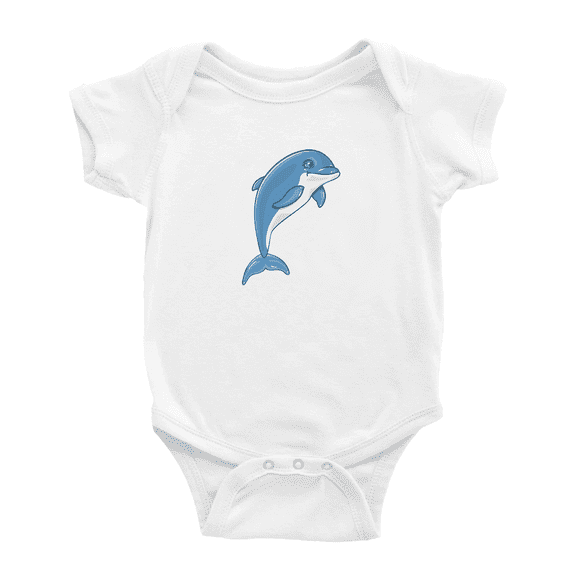 Dolphin Funny Baby Bodysuit Boy Girl Unisex