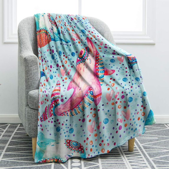Dolphin Gifts Blanket for Adult Kids, Dolphin Throw Blankets Gifts for Women Girls, Christmas Birthday Valentine''s Day Animal Dolphin Decor Gifts for Home Bed Couch