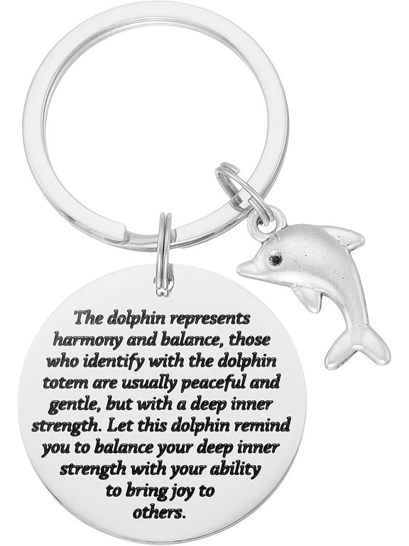Dolphin Gifts for Women Men Keychain Dolphins Lovers Friend Inspirational Dolphin Themed Gifts
