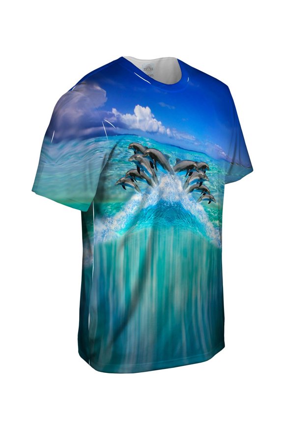 Dolphin Half Skin Mens T-Shirt All Over Print