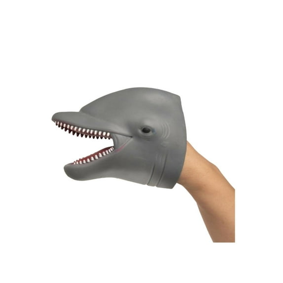 Dolphin Head Hand Puppet Toy, Dolphin, Size: One Size, Fun Stuff