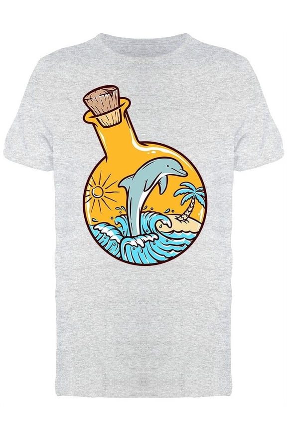 Dolphin In A Bottle Tee Men's -Image by Shutterstock