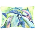 thumbnail image 1 of Dolphin Indoor & Outdoor Fabric Decorative Pillow, 1 of 1