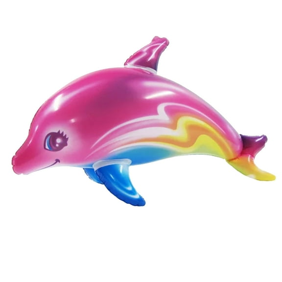Dolphin Inflatable Pool Toy Aquatic Themed Decor Inflate Pool Beach Birthday Party Toy