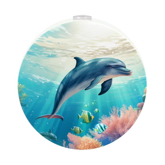 Dolphin LED Wall Night Light - Set of 2, Smart Induction Control