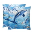 thumbnail image 1 of Dolphin Luxurious Velvet Pillow of 2,for Bed Pillow Covers and Throw Pillows - Available in 16x16, 18x18, and 20x20 Inches with Unique Patterns for Various Occasions, 1 of 6