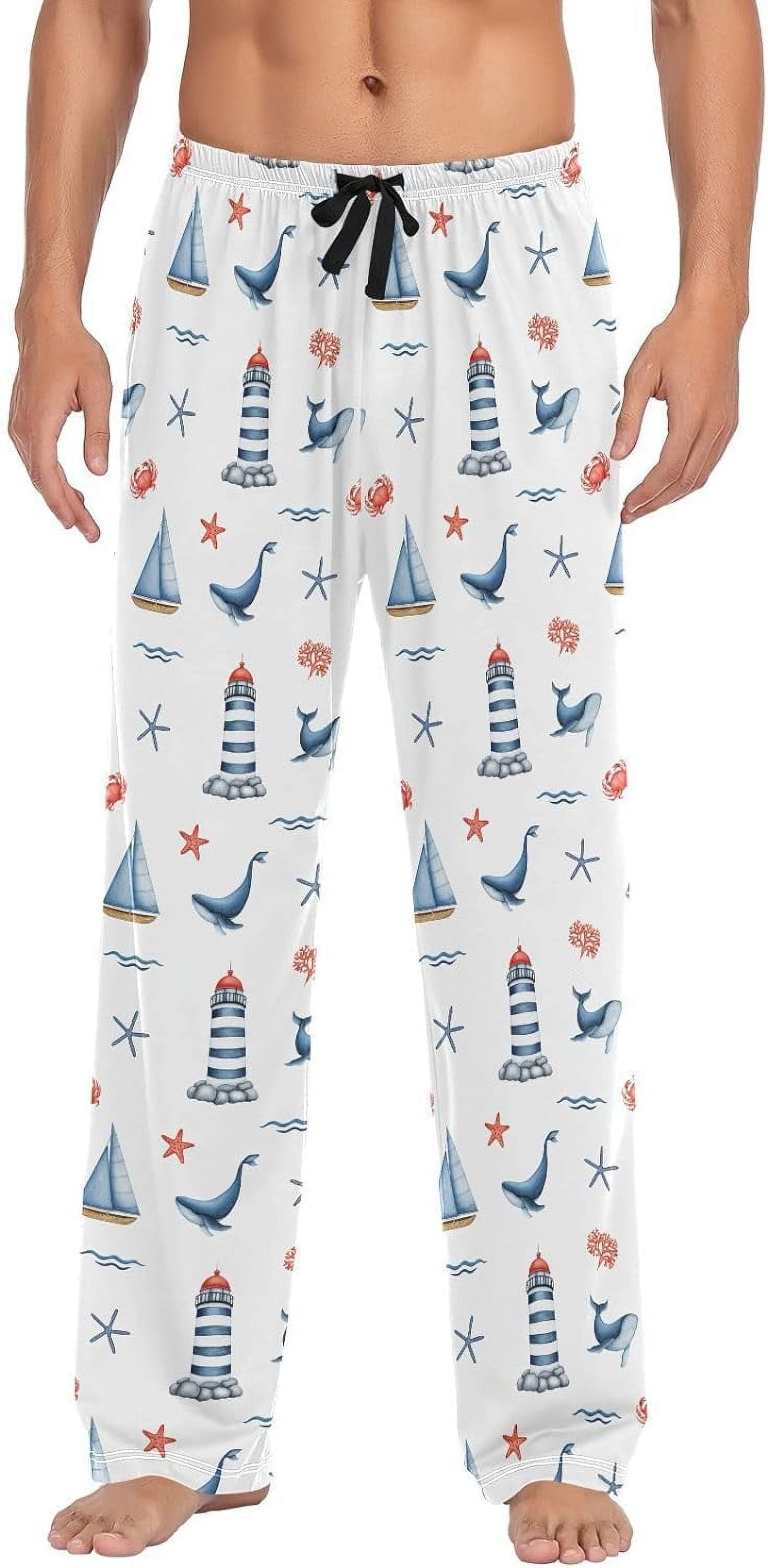 Dolphin Men's Pajama Pants, Soft and Comfortable Lounge Sleep Bottoms