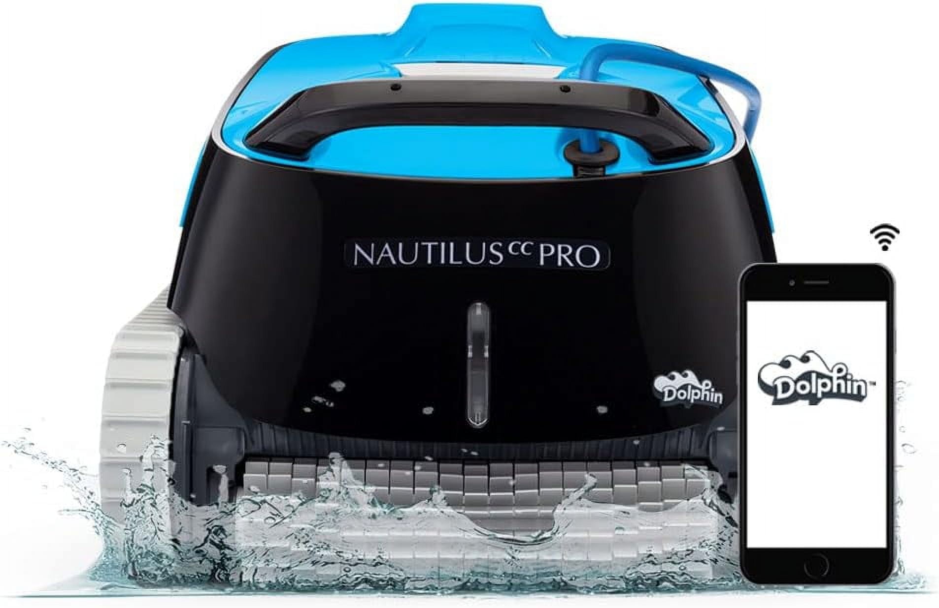 Dolphin Nautilus CC Pro Wi-Fi Robotic Pool Vacuum Cleaner up to 50 FT - Waterline Scrubber Brush