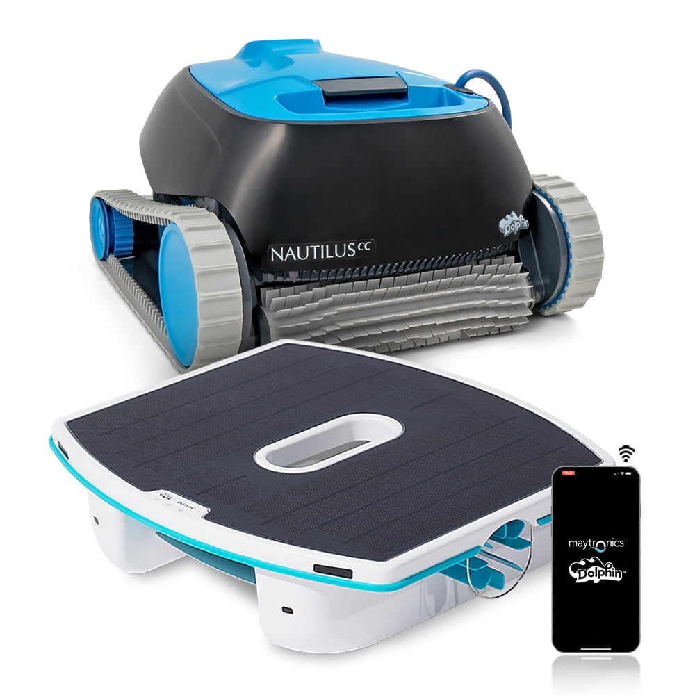 Dolphin Nautilus CC and Skimmi Cordless Robotic Pool Cleaning up to 33