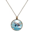 thumbnail image 1 of Dolphin Necklace Personalized Custom Photo Round Pendant Adjustable Stainless Steel Necklaces with Gift Box for Men Women Mothers Valentine's Jewelry Gift, 1 of 6