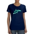 thumbnail image 1 of Dolphin Neon Shaped T-Shirt Women -Image by Shutterstock, Female Large, 1 of 4