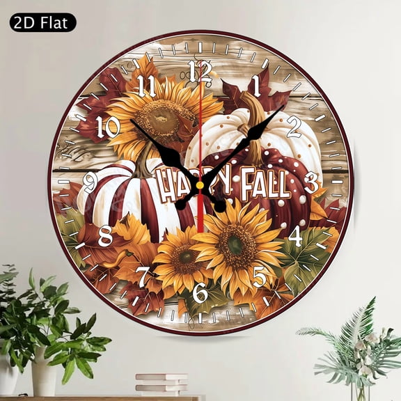 Dolphin Ocean Sunset Round Wall Clock Silent Non Ticking Coastal Home Decor