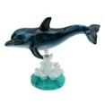 thumbnail image 1 of Dolphin On Glazed White Blue Coral Base Statue, 1 of 2