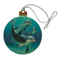 thumbnail image 1 of Dolphin Pals Ocean Diving Wood Christmas Tree Holiday Ornament, 1 of 4