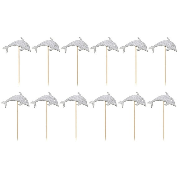 Dolphin Party Cupcake Toppers Topper Cake Birthday Decorations Supplies Paper Animal The Ocean Sea Cakes