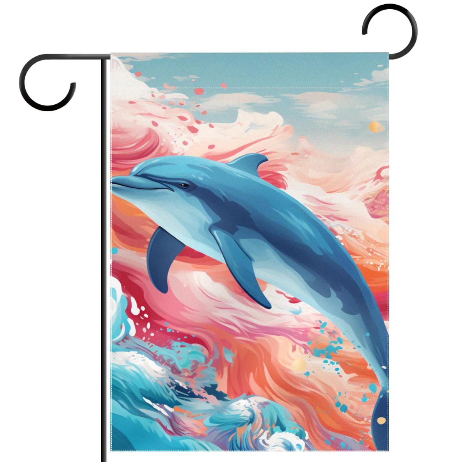 Dolphin Pattern Garden Banners Outdoor Flags for All Seasons