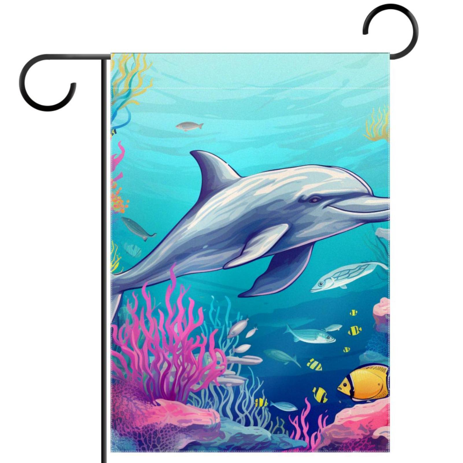 Dolphin Pattern Garden Banners Outdoor Flags for All Seasons
