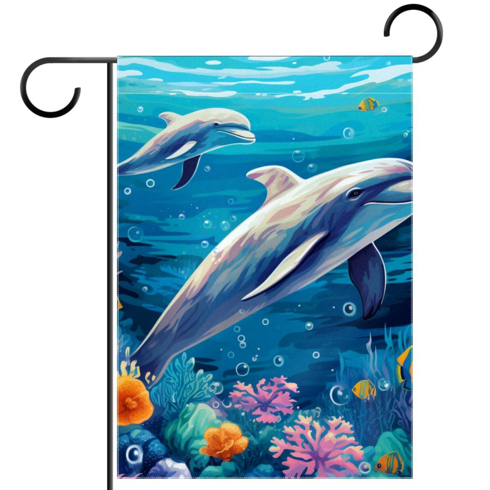 Dolphin Pattern Garden Banners Outdoor Flags for All Seasons