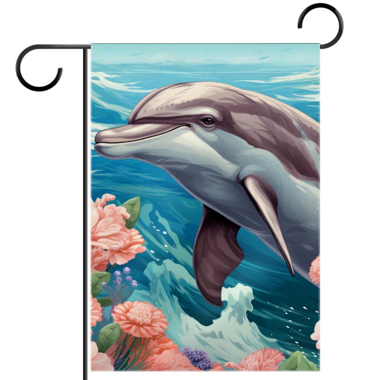 Dolphin Pattern Garden Banners Outdoor Flags for All Seasons