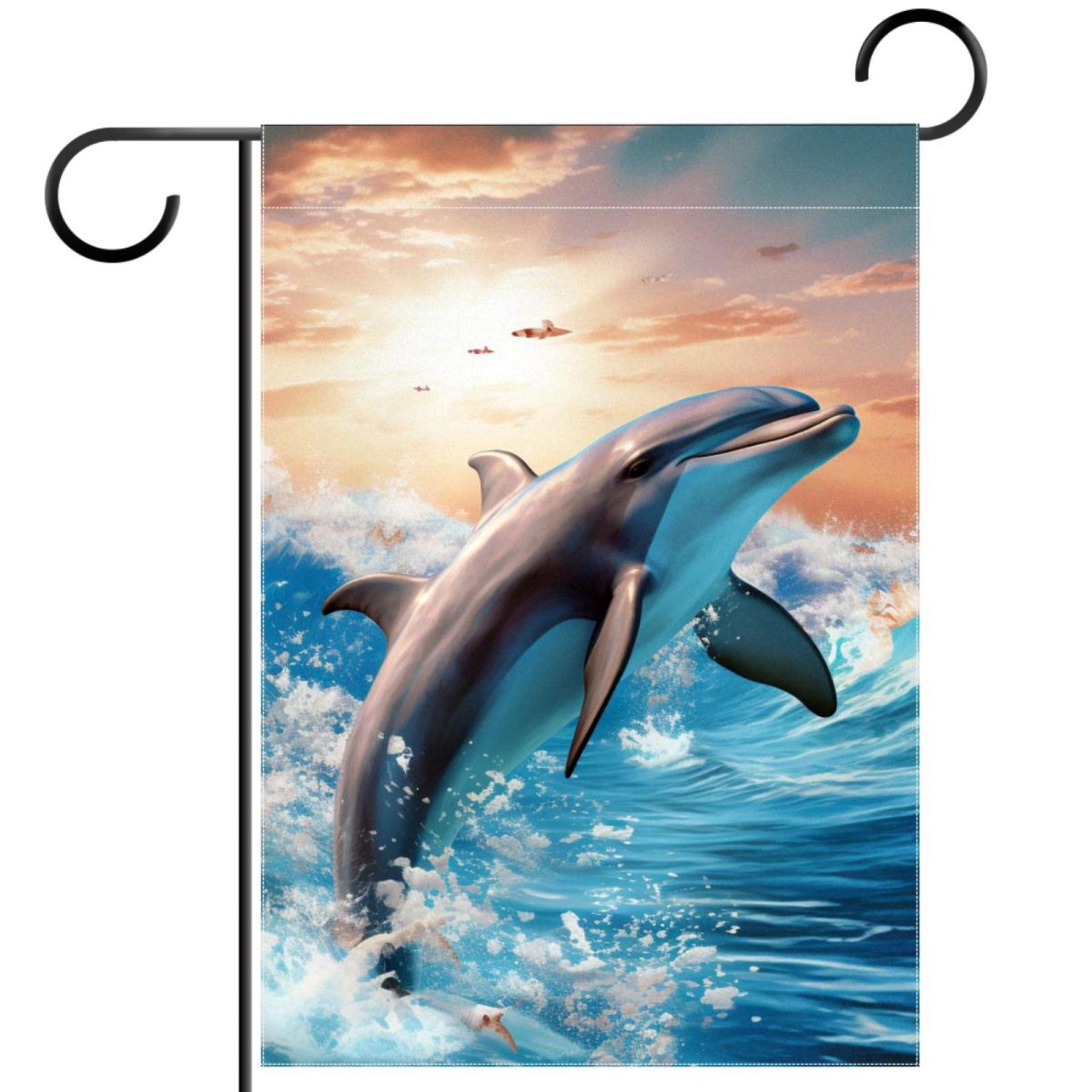 Dolphin Pattern Garden Banners Outdoor Flags for All Seasons