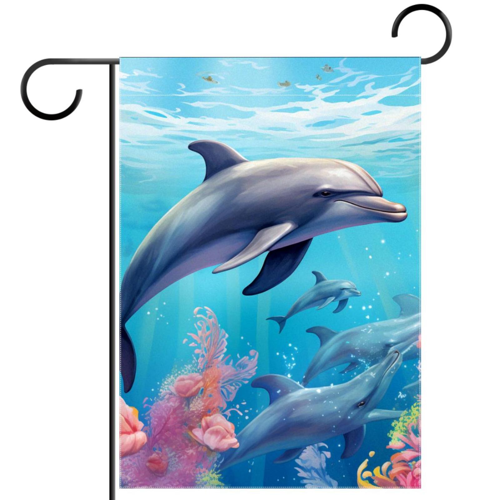 Dolphin Pattern Garden Banners Outdoor Flags for All Seasons