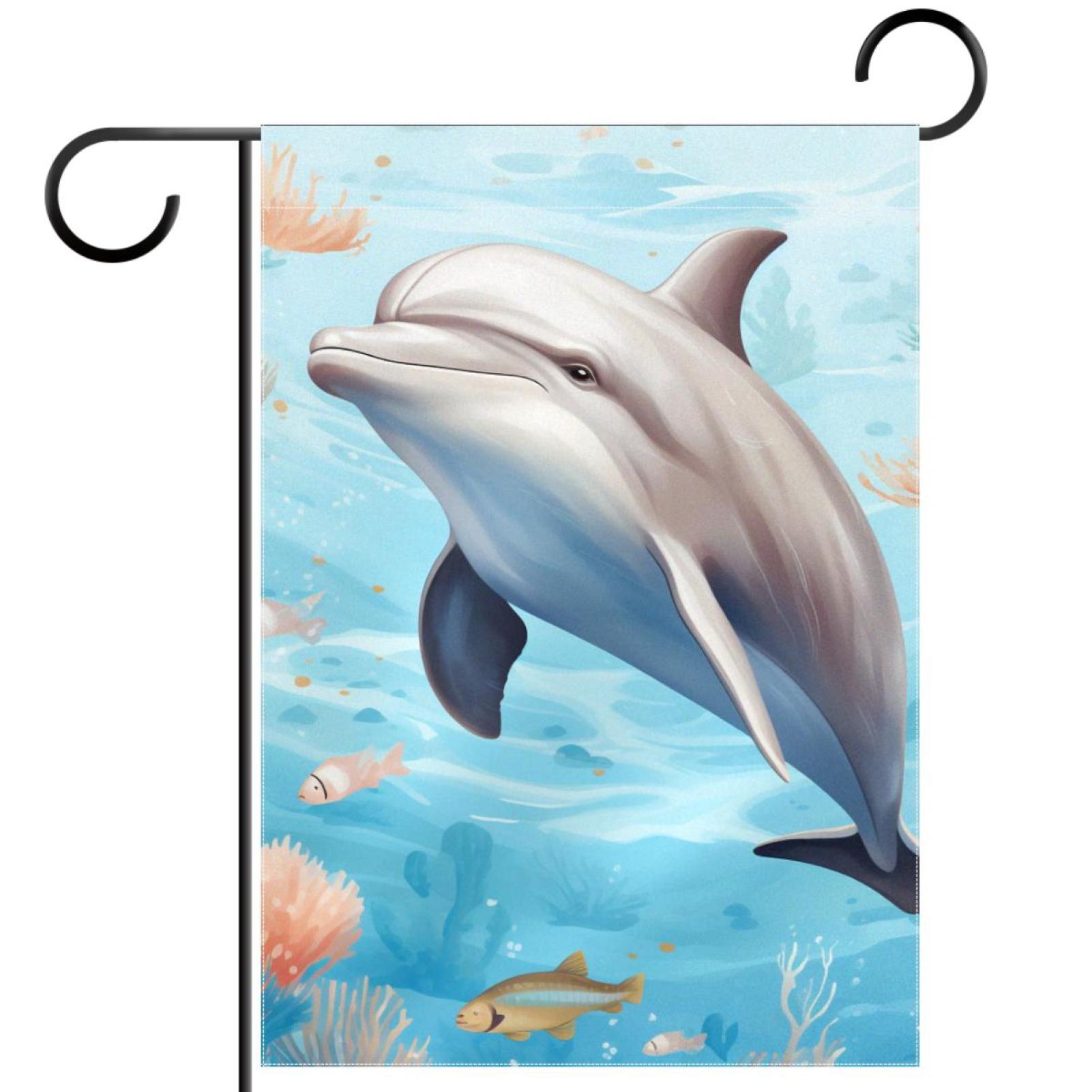 Dolphin Pattern Garden Banners Outdoor Flags for All Seasons